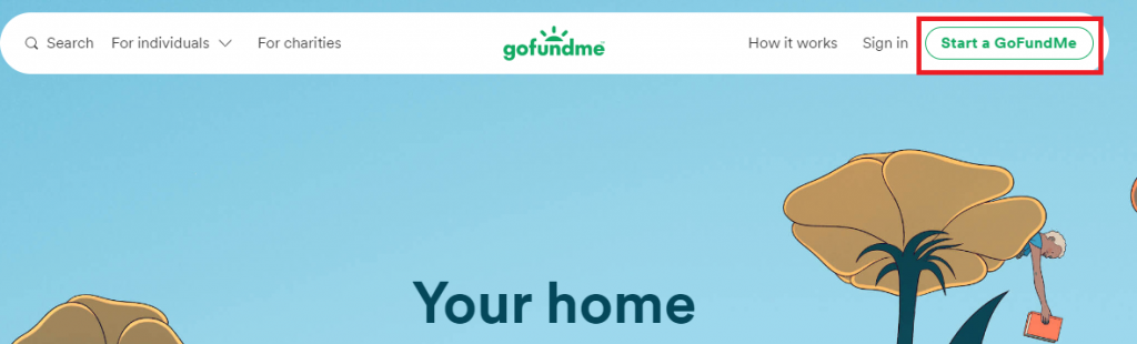 GoFundMe Home Page Banner