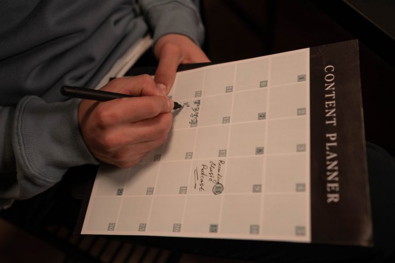 Content calendar