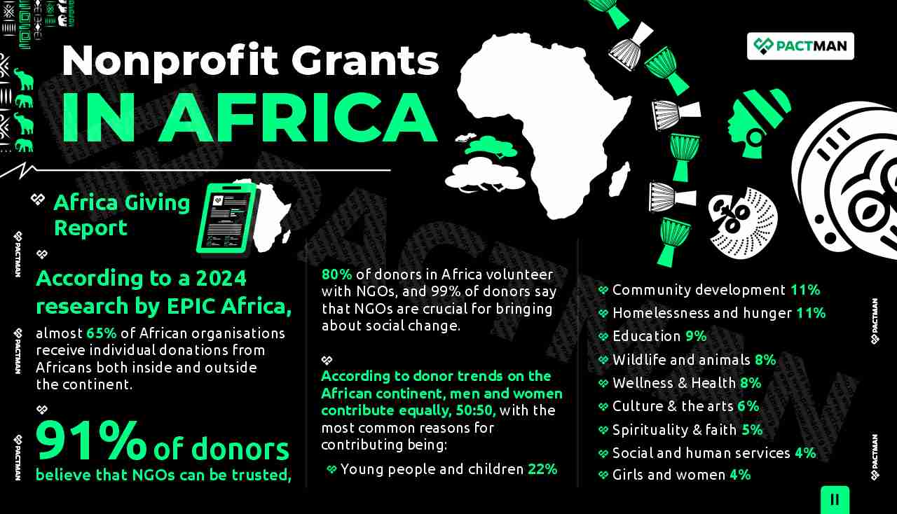 Infographic on Nonprofit Grants in Africa