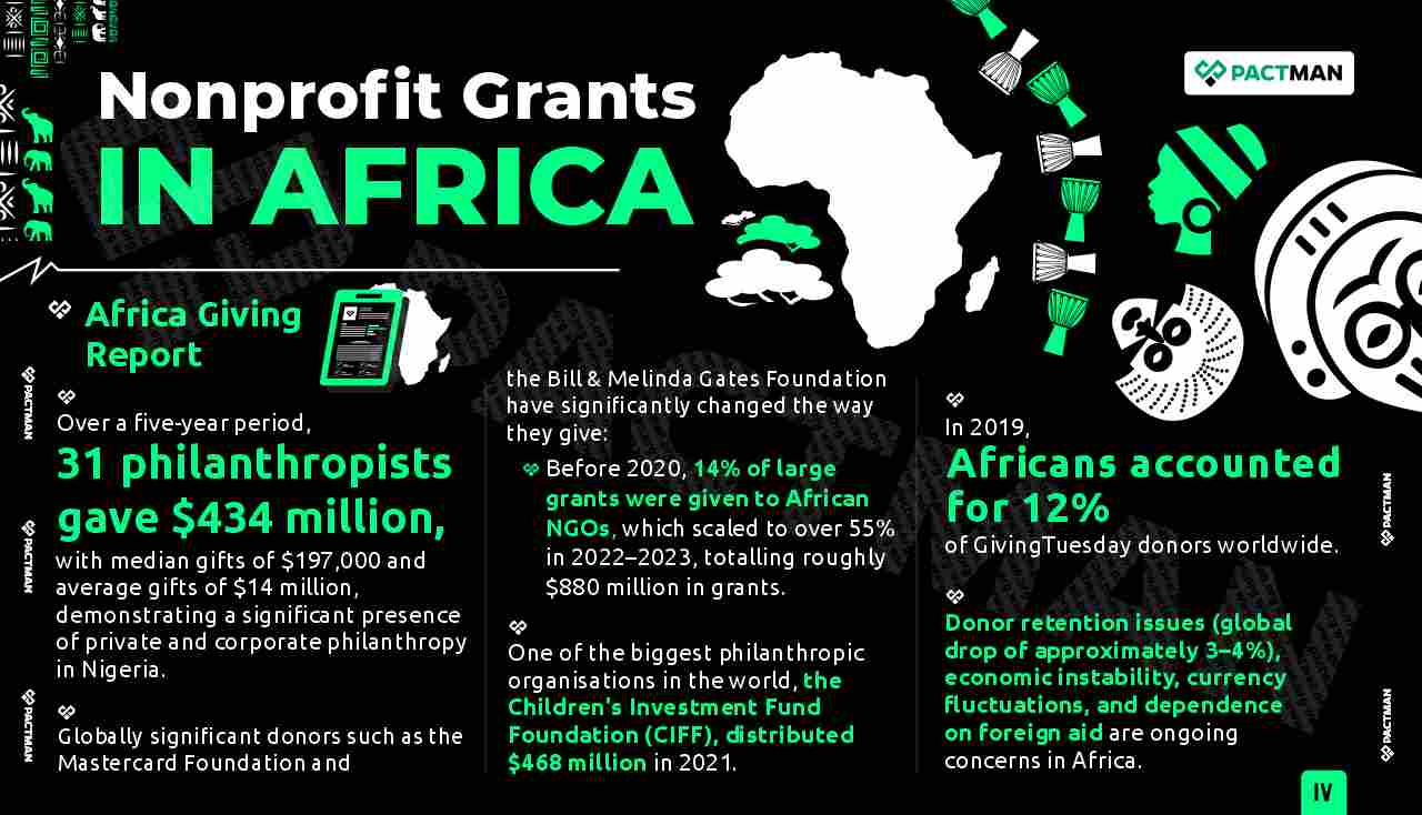 Infographic on Nonprofit Grants in Africa